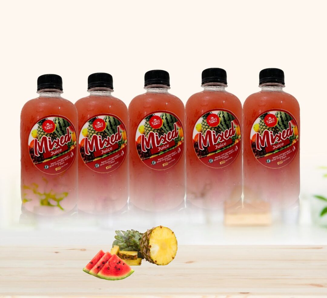 500ml bottle of fresh mixed fruit juice from Ujayzfood in Asaba