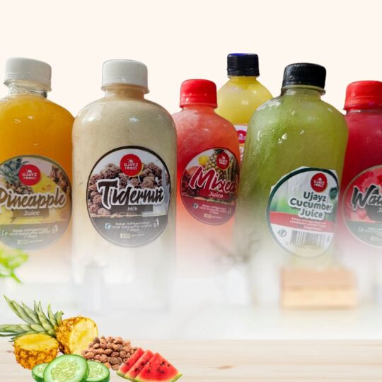 Ujayzfood full juice bundle featuring six fresh 500ml drinks made in Asaba