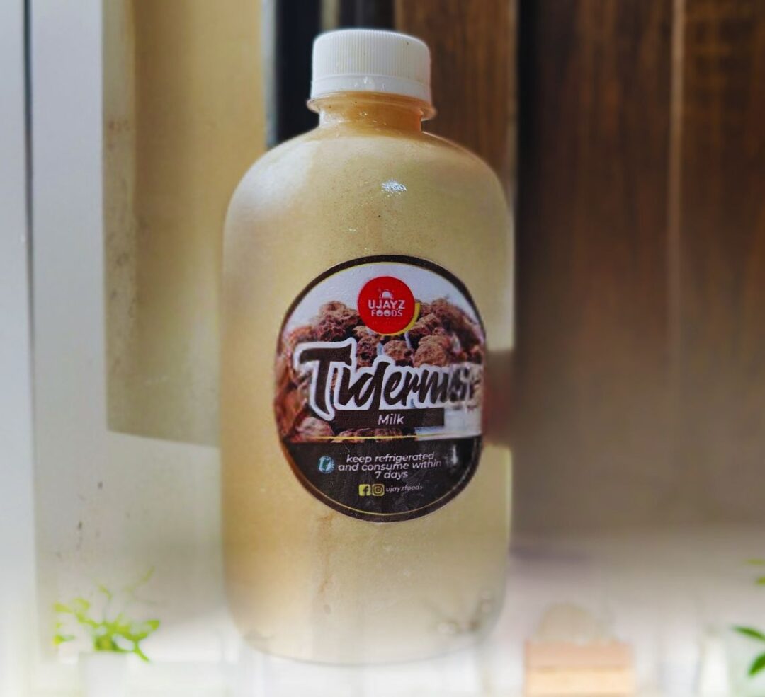Creamy dairy-free tigernut juice from Ujayzfood, freshly made in Asaba