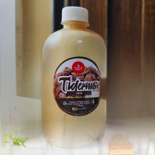 Creamy dairy-free tigernut juice from Ujayzfood, freshly made in Asaba
